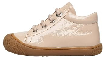 Naturino Cocoon Patent Leather First Walking Shoes, Brown Cognac, 7 UK Child