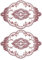 uxcell 2 Stück Retro Spitze Platzdeckchen 30,5 x 43,2 cm Oval bestickt Tischsets Französisch Häkeldeckchen Untersetzer Cup Mat für Zuhause Hochzeit Rot