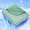 IKALIFE Kühldecke Leichte Kühlende Decke - 2 in 1 Doppelseitige Sommerdecke Q-Max>0,5 Dünne Selbstkühlende Decke Sommer Cooling Blanket zum Schlafen Kältedecke für Menschen Bett 130 x 180 cm Grün