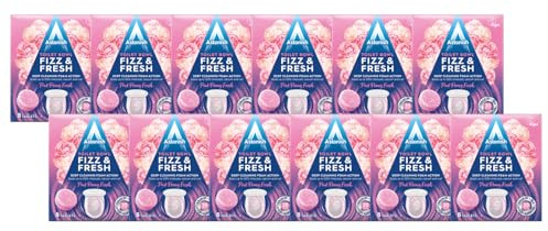 Astonish Special Aromatic Edition WC-Schüssel Fizz & Fresh Tiefenreinigungsschaum Aktionstabs, Pink Peony Fresh Scent, 8 Tabletten, 12 Stück