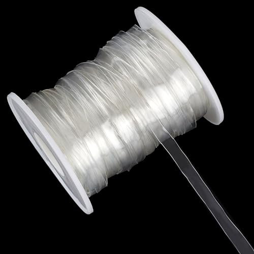 NICENEEDED 44 Yards Transparentes Gummiband, Dehnbarer Bikini-BH Mit Transparentem Träger, Transparenter, Unsichtbarer BH-Schultergurt Für Nähprojekte