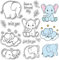 craspire Elefant Klare Stempel Blumen Worte Stern Tier Wiederverwendbare Hintergrund Poststempel Transparente Silikonstempel für Journaling Kartengestaltung Dekor DIY Scrapbooking Zubehör Filmrahmen