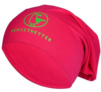 SCHIETWETTER Leichte Beanie Mütze Möwe, Übergangsmütze, dünne Kopfbedeckung, Logo-Print, stretch, warm, einfarbig