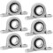 WIYETY 6 Pezzi Cuscinetti a Sfera: Autoallineanti Cuscinetto Flangia Lega di Zinco Supporto Autoallineante Flangia Cuscinetto con Cuscinetto a Sfera Supporto Montato al Centro Blocco di Cuscino 20mm