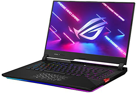 ASUS ROG Strix Scar 15 Ordinateur Portable, 15.6 FHD IPS 300Hz, AMD Ryzen 9 5900HX, 64 Go RAM DDR4, SSD 4 to, NVIDIA RTX 3080, QWERTY Clavier RGB Anglais, Refroidissement avancé, Windows 11 Home