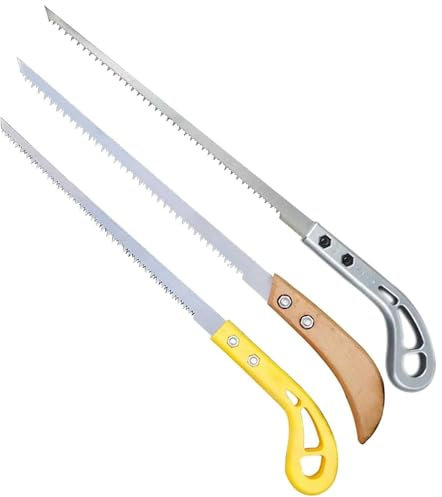 VUFVOID 3PCS Outdoor Portable Hand Saw, Portable Camping Handsaw Household Garden Small Hand Saw, 9 Inch Rugged Blade Tooth Steel Mini Hand Saw for Gardening Camping Pruning Saw