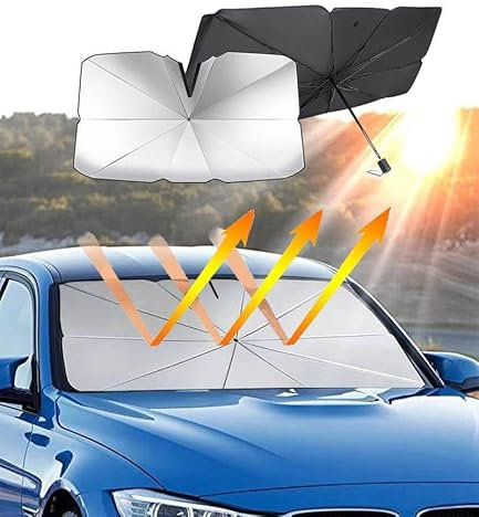 Parasol Paraguas Coche para Kia CARENS 2013-2023, Parasol Coche Delantero Parasol para Parabrisas de Coche, Protección UV y Calor Paraguas Parasol Coche,140 * 80cm