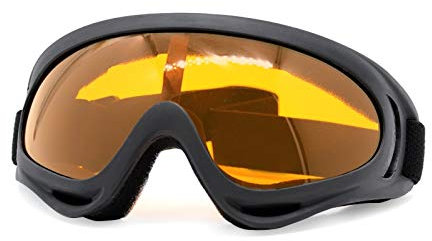 AYXAMO Motorradbrille，Motorradbrille Herren Motorrad Goggles Brille Outdoor Sports Ski Bike Motobike Moto Windschutzscheibe Brillen Outdoor Goggles Sonnenbrillen(Orange)