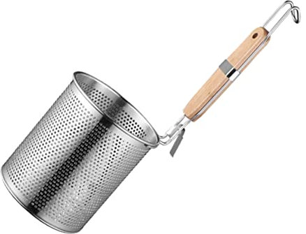 MAGICLULU 1stk Sieb Aus Edelstahl Nudelkorb Sieb Pasta-korb -korb Drahtlöffel Suppenlöffel Asiatisch Japanisch Asiatische Nudeln Asiatische Siebkelle Coole Gadgets Rostfreier Stahl