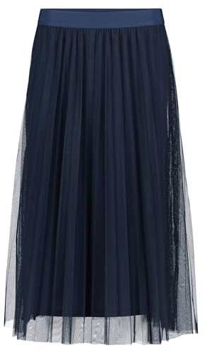 Betty & Co Damen Midirock mit Plissee 44, Dunkelblau
