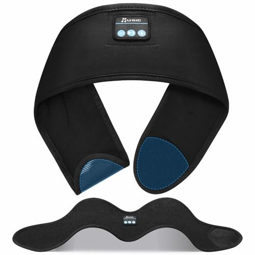 Adjustable Headband Headphones, Sleeping Headphones with Ultra-Thin Speakers, Bluetooth Headband for Side Sleepers, Yoga, Running, Workout, Travel