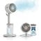 Shark FlexBreeze Pro Mist Cordless Indoor & Outdoor Fan with Outdoor Misting System, Up to 20m Reach, 24hr Runtime, Pedestal & Table Fan, 5 Speeds, Quiet, Remote Control, Dove FA300WHUK