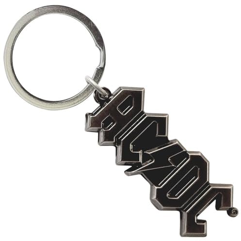 Rock Off officially licensed products AC/DC Silver Voltage Band Logo 3D keyring Keychain One Size