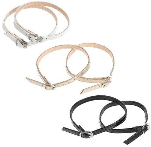 ElevateTech 3 Pairs Shoe Straps, Women's Detachable PU Leather Shoe Straps High Heel Anti-Slip Strap Ankle Strap for Women Lady High Heels Holding Loose Heels