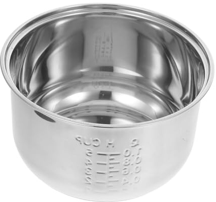 MUELODSIC Rice Cooker Liner Function Steel Cooker Inner Judge Vessel for Steam Steel Inner Pot Deep Replacement Keep Silver