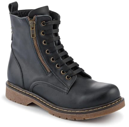 Pavers Womens Wide-Fit Leather Zip-Up Boots | Autumn Winter Collection | Boot | Flat