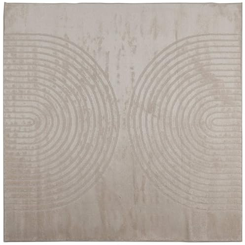 vidaXL Innenteppich Galati Beige 120 x 120 cm Polyester