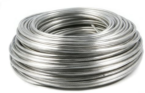 Filo per decespugliatore in acciaio, 2,4 mm × 10 m, filo per decespugliatore e decespugliatore, robusto filo di acciaio per erba alta, erbacce, scrub e vegetazione dura