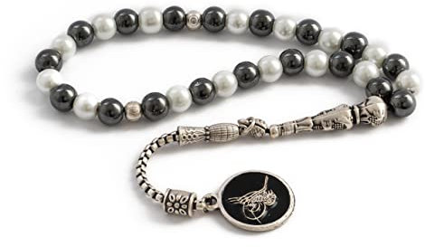 Gök-Türk Gebetskette - Tesbih 33 Perlen Tasbih 'Tugra' Osmanisches Reich Sultans Stempel