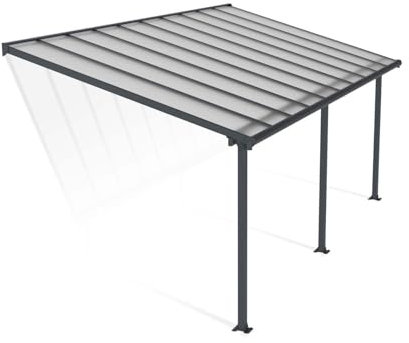 Canopia by Palram Pergola Olympia 18.3m² en Aluminium Et Polycarbonate, Moderne & Élégante, pour Couvrir Une Terrasse Toute L’année (Gris)