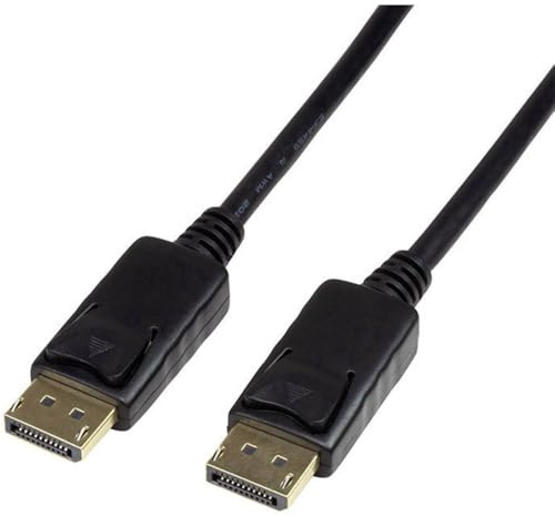 LogiLink CV0074 DisplayPort 1.2 Cable Ultra HD 3D, 4 K2K/60Hz Black