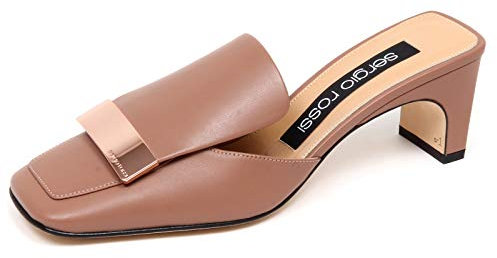 Sergio Rossi F0962 Sandalo Donna pink Scarpe Sabot Shoe Woman [35]