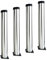 Qrity 4X Patas Mesa Escritorio Patas de Metal Muebles Regulables Armario de Cocina pies Redondo - Metal Cromado - Altura Ajustable (Total: 500-520mm, Dia 60mm)