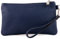 modamoda de T193 Damen Leder Clutch Handgelenktasche Kosmetiktasche Klein handmade in Italy, Farbe:Saphirblau