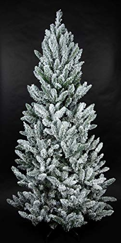 Schnee-Tannenbaum 210cm LS künstlicher Weihnachtsbaum Tannenbaum Kunststoff Schneetanne mit Metall-Ständer beschneit mit Schnee