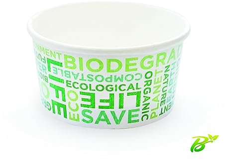 Sdg Pot de Glace en Carton Recyclable Texte Bio 155 ml Lot de 1485