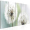 decomonkey Bilder Pusteblume 100x40 cm 5 Teilig Leinwandbilder Bild auf Leinwand Vlies Wandbild Kunstdruck Wanddeko Wand Wohnzimmer Wanddekoration Deko Blumen Weiß Grün Blau