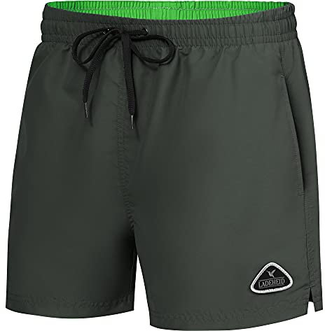 Ladeheid Herren Badehose Badeshorts Schwimmhose Bademode Strandmode LAZA1003 (Titan Hellgrün, L)
