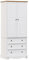 Core Products, Corona White 2 Door and 3 Drawer Wardrobe with Natural Pine Top