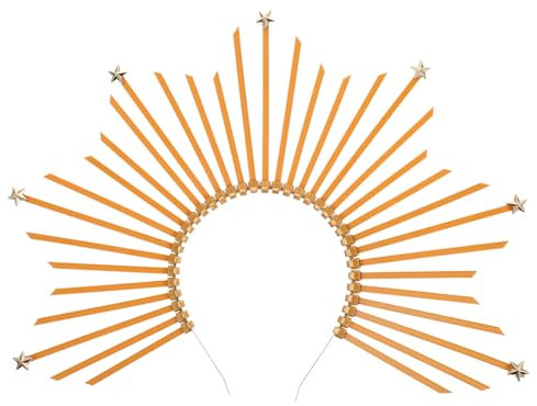 Halo Krone Kopfband Göttin Zip Krawatte Spiked Halo Krone Halloween Kostüm Kopfschmuck Kopfschmuck für Cosplay Party Goldene