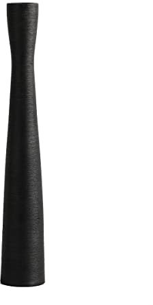 AETERNI Schwarze Keramik-Blumenvase, 50 cm hohe Bodenvase, Moderne minimalistische Vase für Tafelaufsätze, Heimdekoration, Bürodekoration, Schwarz 50 cm