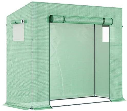 Home Furniture Single Panel Lean-to Greenhouse, 6 Ft W x 2 Ft D (Green)
