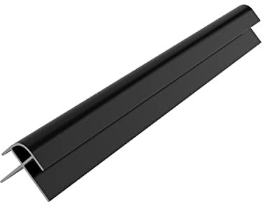 NRG 10mm Black Plastic PVC External Corner 90 Degree 2.6m Shower Wall Cladding Trim Bathroom PVC Panel Profiles