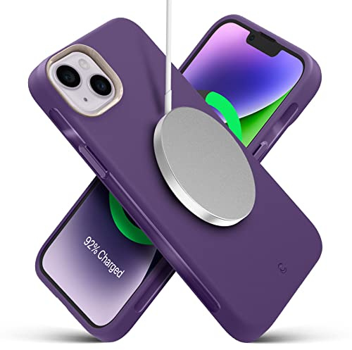 CYRILL von Spigen Ultra Color Mag Kompatibel mit iPhone 14 Plus (6,7) [Kompatibel mit MagSafe] Magnetisches Kabelloses Laden Dünne Handyhülle iPhone 14 Plus Case - Taro