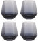 300ml Diamant Whiskey Gläser 4/6 Set, Klar Geometrisch Modisch Wasser Saft Tumbler Gekippt Scotch Glas Modern Look Für Männer Frauen, Ehemann, Freunde, Glaswaren Für Bourbon/Rum/Bar Tumbler (Grau-4)