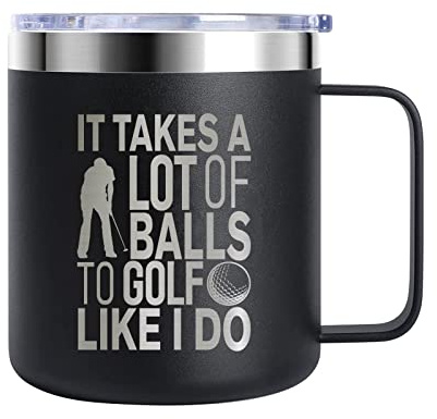 Golf Gifts For Men | Worlds Okayest Golfer Insulated Stainless Steel Travel Coffee Mug
