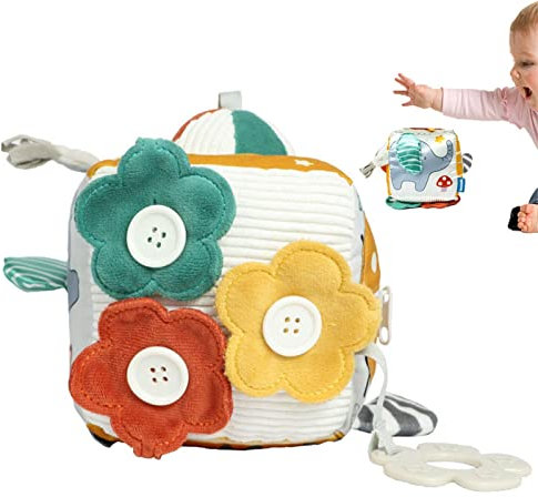 cottonwood Große Plüschwürfel | Schöne Tier-Fuzzy-Würfel mit Rassel für - Plüsch-Zahlenwürfel Lernhilfen Stofftiere Spielrequisiten Buchstabenwürfel Adsorbierbares Stofftier