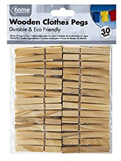 (Pack of 60) Hardwood Clothes Pegs Wooden Pegs For Washing Line Clothes Pin Laundry Pegs Clothes Clips Hanging Wooden Clips Rust Resistant Non Slip Windproof For Home Garden Photo DIY Art & Crafts