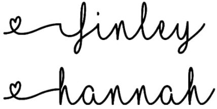 Bügelbild Wunschname Wunschtext Herz Herzchen