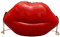 Hrippy Lippenförmige Beutel Cartoon Handtasche Tasche Für Mädchen Kette Messengerbeutel Personalisierte Lippen Crossbody Tasche Zip -Telefon Coin -Tasche Für Frauen
