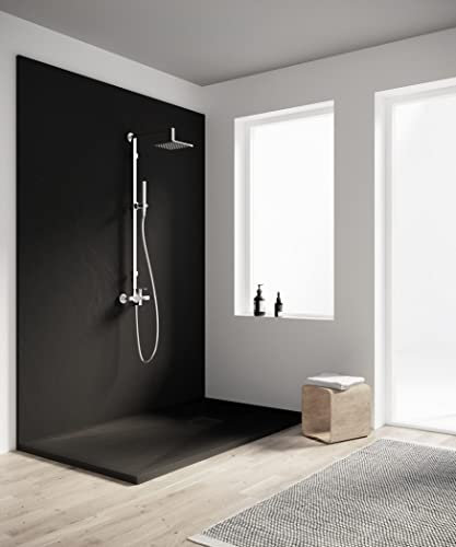 Premier Slate Stone Ultra-Slim 25mm Rectangular Shower Tray – 1400 x 900 - Black