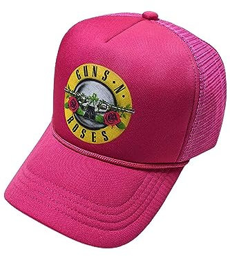 Guns N' Roses Baseball Cap Classic Band Logo Official Pink Trucker One Size