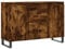 vidaXL Sideboard, Kommode mit viel Stauraum, Highboard Wohnzimmerschrank mit Eisenbeinen, Schrank Anrichte Beistellschrank, Räuchereiche Holzwerkstoff