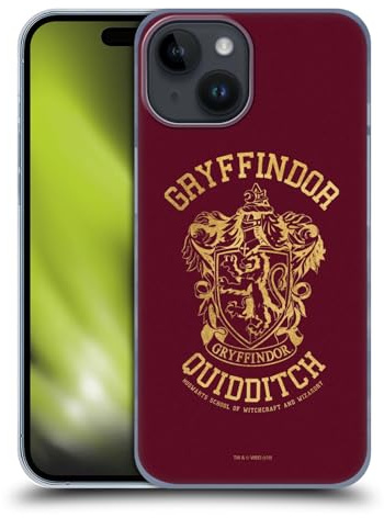 Head Case Designs Offizielle Harry Potter Gryffindor Quidditch Deathly Hallows X Harte Rueckseiten Handyhülle Hülle Huelle kompatibel mit Apple iPhone 15