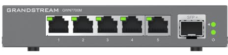 Grandstream GWN7700M | 6-Port Multi-Gigabit Ethernet Unmanaged Network Switch | 2,5G Bandbreite | Plug & Play | Desktop/Wandmontage | Lüfterloses Metalldesign
