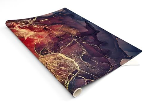 HUBDECO - Klebefolie für Möbel - Dekor Möbelfolie Marmoroptik - Folie für Möbel - Möbelfolie Selbstklebend - Marmor Klebefolie Tapete - Klebefolie Küchenfronten - Matt - 100x50 cm - Modell 11